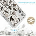 thumbnail image 2 of Black Halloween Skull Clear Case for iPhone 11,Aesthetic Art Design Case for Men Women,Unique Soft Transparent TPU Bumper Case Cover, 2 of 5