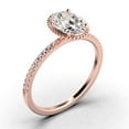 thumbnail image 3 of Gorgeous Minimalist 1.50 Carat Oval Cut Diamond Moissanite Engagement Ring, Floral Wedding Ring in 925 Sterling Silver With 18k Rose Gold Plating, Surprisingly Gift For Her, Promise Ring, 3 of 3