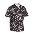 thumbnail image 2 of Daiia Snake And Floral1 Hawaiian Shirt for Men Gentle Cotton Regular Short Sleeve Casual-Large, 2 of 9