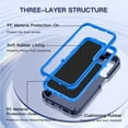 thumbnail image 2 of I-HONVA For Samsung Galaxy A14 Case,3-Layer Military Grade Drop Protection Anti-Slip Bumper Rugged Shockproof Dustproof Protection 6.6 inch Phone Case,Deep Blue, 2 of 7