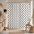 thumbnail image 4 of Polka Dot Shower Curtain Colorful Retro Cute Spot Vintage Fabric Decorative Bathroom Curtains with Hooks,180X180cm, 4 of 5