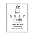 thumbnail image 4 of Stupell Industries Fresh Soap & Water Bathroom Washing Botanical Symbol Graphic Art White Framed Art Print Wall Art, Design by Lettered and Lined, 4 of 5