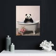 thumbnail image 5 of COMIO  Funny Bathroom Wall Decor Happy Giant Panda In A Bathtub Cute Animal Canvas Art Print For Kids Bathroom Farmhouse, 5 of 5