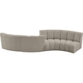 thumbnail image 4 of Meridian Furniture Infinity Brown Boucle Fabric 4pc. Modular Sectional, 4 of 14