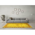 thumbnail image 3 of Ahgly Company Machine Washable Indoor Rectangle Persian Yellow Traditional Area Rugs, 7' x 9', 3 of 4