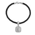 thumbnail image 3 of Sterling Silver St. Florian Charm Bead Black Leather Bracelet QPBS042BDSSBR, 3 of 4