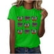 thumbnail image 3 of Camisas de Manga Corta para las Mujeres Moda Casual Impresión Cuello Redondo Suéter Tee Blusas, 3 of 4