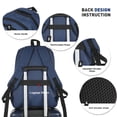 thumbnail image 6 of Smicure Carry On Luggage Sets 3 Piece with Spinner Wheel, Hardside Lightweight Business Suitcase with College Backpack and Travel Essentials, Blue, 6 of 10