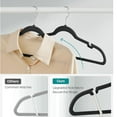 thumbnail image 2 of Flocking Non-Slip Clothes Hangers, Suit Hangers with Shoulder Notches, Pants Bar, 360° Swivel Hook, Space-Saving, for Closet, 2 of 4