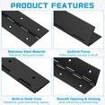 thumbnail image 3 of Uxcell 2 Pack Piano Hinge, 20"x3" Stainless Steel Continuous & Piano Hinges, Black, 3 of 6