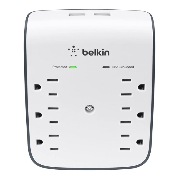 Belkin 6Outlet USB Surge Protector w/ Wall Mount Ideal for Mobile