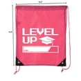 thumbnail image 2 of Senior Graduation Drawstring Backpacks Personalized Party Favor Cinch Bags - Level Up Bar, 2 of 2