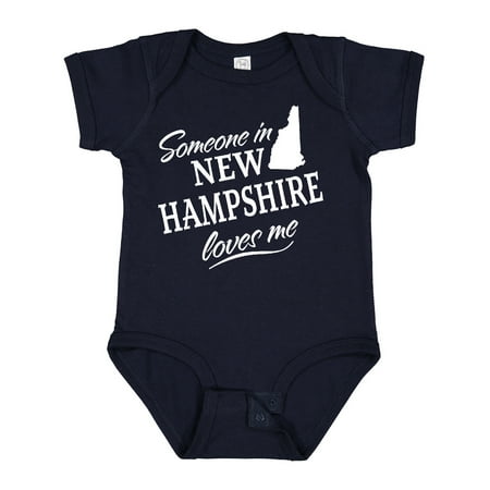 

Inktastic Someone in New Hampshire Loves Me Gift Baby Boy or Baby Girl Bodysuit