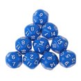 thumbnail image 3 of 10pcs Acrílico 16 Dados laterales 16 - Die D16 Juego de dados digitales para Azul Zulema Dados poliédricos, 3 of 8