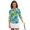 Palm Tree Tropical, variant on HUIACONG Tropical Hibiscus Women Golf Polo Shirts 3/4 Sleeve, Quarter Zip Pullover for Golf, Tennis, Hiking, Running and Daily Casual Wear