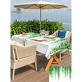 thumbnail image 5 of Outdoor Tablecloth with Umbrella Hole for Patio/Picnic/Party/Camping, Green Eucalyptus Leaves Waterproof Table Cloth Rectangle Table Cover Washable, Weeping Summer Botanical Watercolor (60"x 84"), 5 of 8