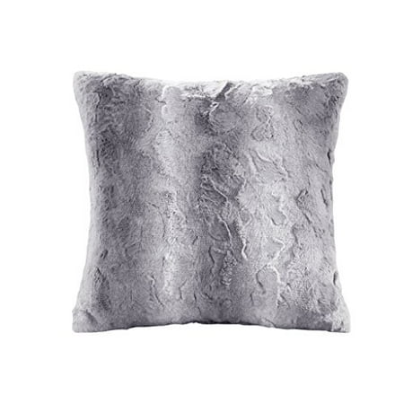 Zuri Faux Fur Square Pillow Grey 20x20 Walmart Canada