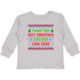 thumbnail image 3 of Inktastic I Make This Ugly Christmas Sweater Look Good Boys or Girls Long Sleeve Toddler T-Shirt, 3 of 5