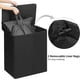 thumbnail image 4 of WOWLIVE 154L Double Laundry Hamper with Lid and Removable Laundry Bags, Large Dirty Clothes Hamper 2 section Collapsible Laundry Basket Dorm Room Storage for Bedroom, Bathroom, College, Black, 4 of 5