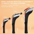 thumbnail image 4 of FINGER TEN Golf Club Head Covers Woods Driver Fairway Hybrid 3/4/5 Set, Headcovers Men 1 3 5 7 X Interchangeable Number Tag, Fit All Wood Clubs, 4 of 7