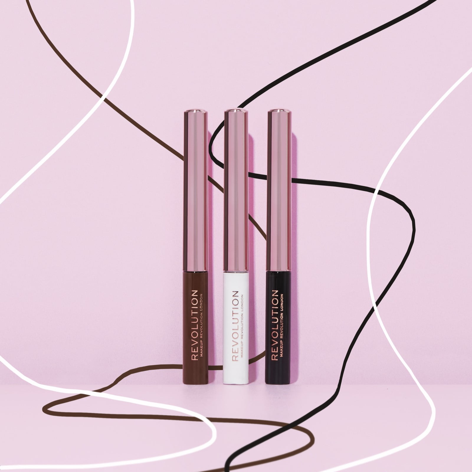 Revolution Master Flick Dip Liquid Eyeliner Pen, Waterproof, High-Pigment, Snowy White
