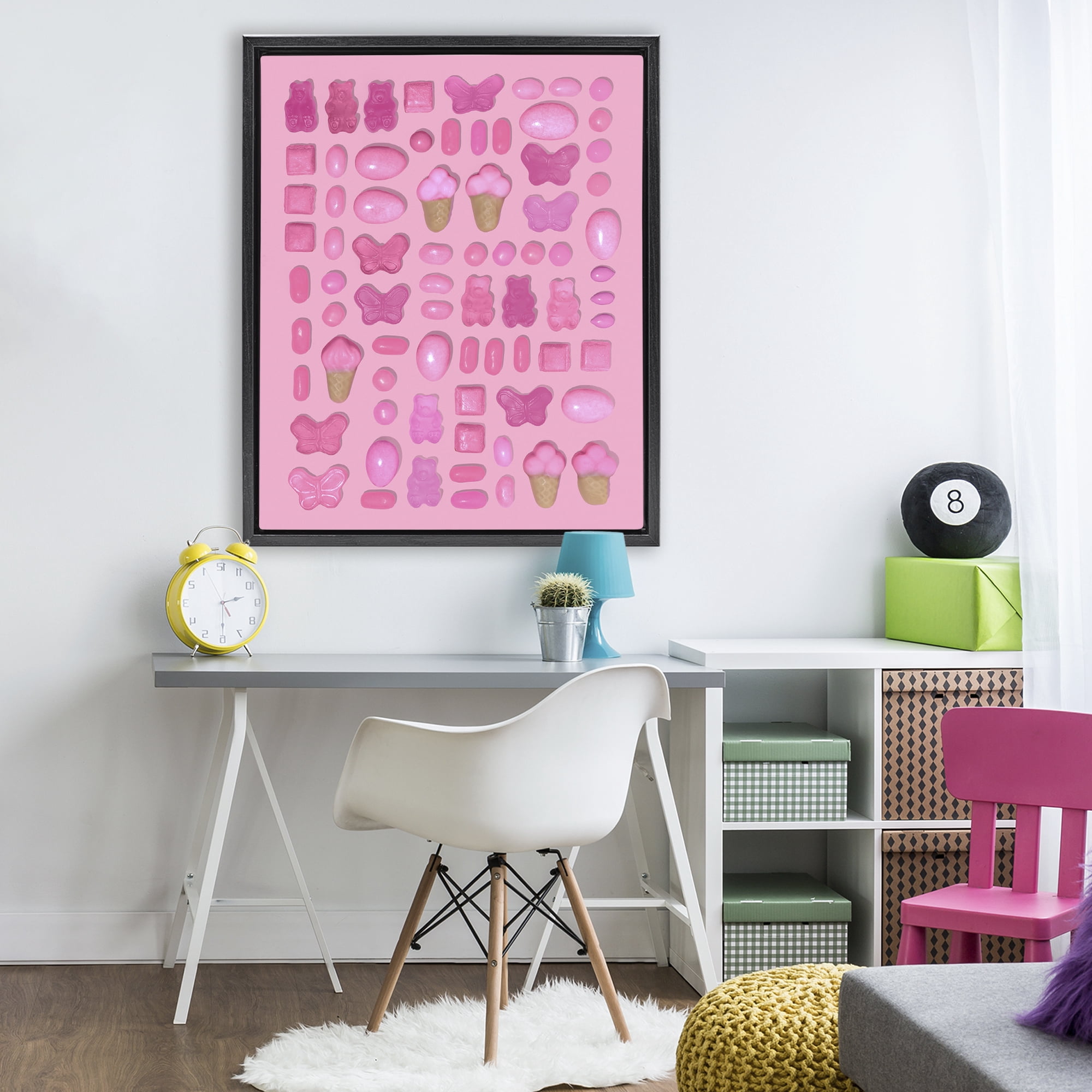 Stupell Industries Pink Toned Candies Black Framed Floater Canvas Wall Art, design by LISH Creative