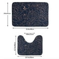 thumbnail image 3 of Honeii Copper-Gold Gloss Outline Cherry Pattern Bathroom Anti-Skid Pad Bathroom Mat Vintage Seamless Pattern Not-Slip Toilet Rug Set, 3 of 6