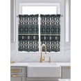 thumbnail image 2 of Tier Curtains 45 Inches Long, Black Teal Purple Southwestern Window Treatment Curtain Drapes, Modern Geometric Abstract Art Small Curtain Drapes for Bathroom Laundry Room, 27.5"x45", 2 Panels, 2 of 7
