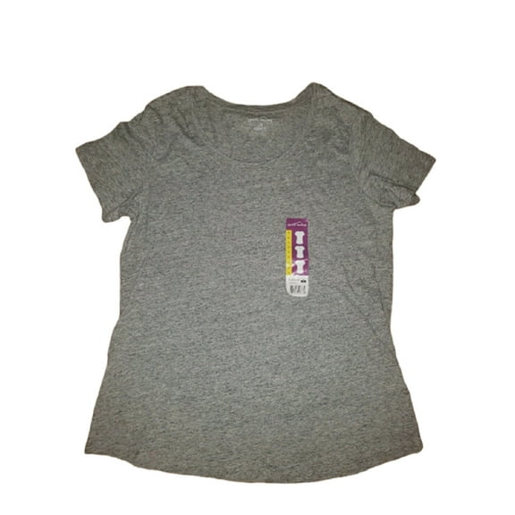 Eddie Bauer Womens Scoop-Neck Short-Sleeve T Shirts in Charcoal Space Dye, Size XXX-Large