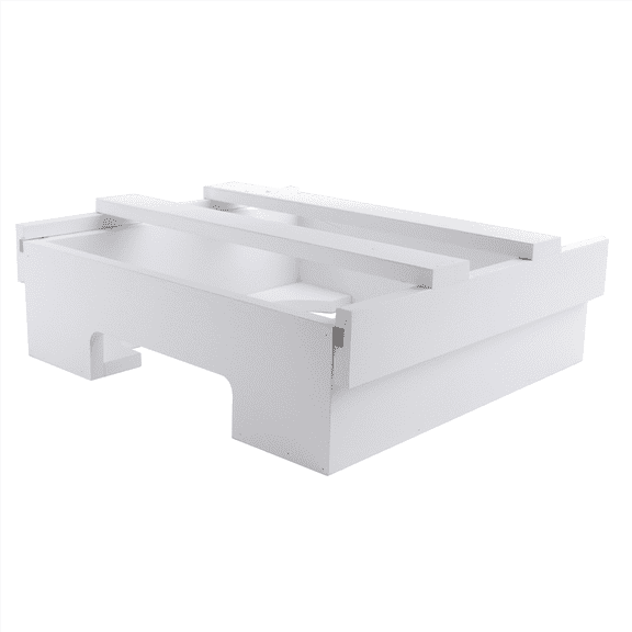 New Arrivals Paper Plate Dispenser, Under Cabinet Bamboo Plates Holder, White