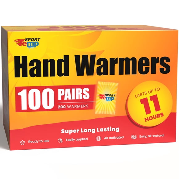 Calentadores de manos Sport Temp 100 pares activados por aire, calor de 11 h