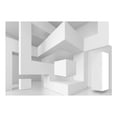 thumbnail image 3 of Tiptophomedecor 3D Illusion Wallpaper Wall Mural - White Geometry, 3 of 4