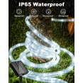 thumbnail image 5 of 46FT Solar Rope Lights Outdoor Waterproof, 120 LED Cool White String Lights with 8 Modes for Fence, Patio, Garden, Yard, Walkway and Backyard Decor, 5 of 10