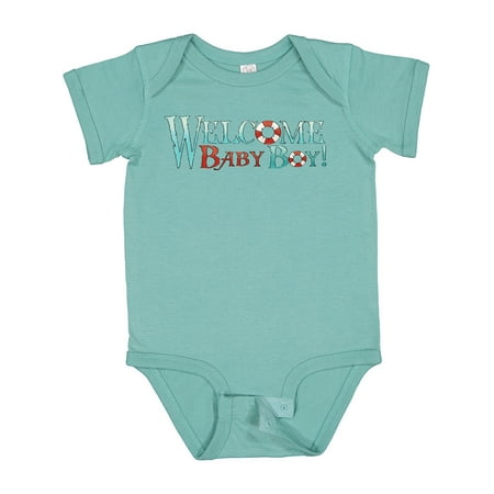 

Inktastic Nautical Welcome Baby Boy Gift Baby Boy Bodysuit