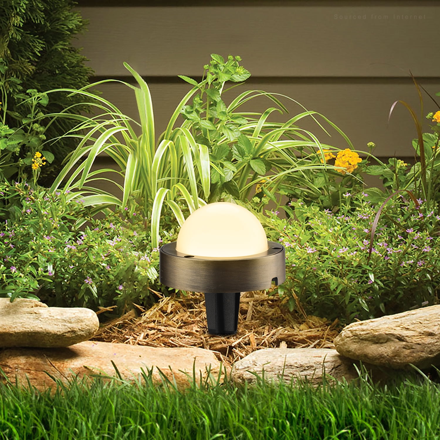 6 Pack LED 12-24V Low Voltage Landscape Lights, 4.5W 360lm Ground Lights, 2700K Soft White