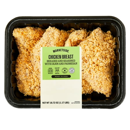 Marketside Chicken Breast Breaded and Seasoned with Dijon and Parmesan, 18.72 oz (Fresh)
