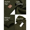 thumbnail image 3 of Coshow Men's Hooded Sweatshirt Casual Long Sleeve Waffle Knit Drawstring Pullover, 3 of 5
