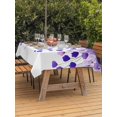 thumbnail image 3 of Outdoor Tablecloth with Umbrella Hole for Patio/Picnic/Party/Camping, Spring Purple Wisteria Flowers Waterproof Table Cloth Rectangle Table Cover Washable, Rustic Floral Branches (52"x 70"), 3 of 8