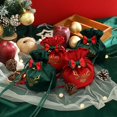 thumbnail image 3 of Bolsas de terciopelo de Navidad con cordón suave bolsa de regalo de dulces, B, rojo Feliz Sencillez, 3 of 5