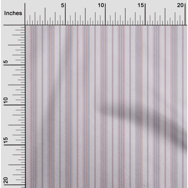 oneOone Organic Cotton Poplin Twill Fabric Multicolor Stripe Decor Fabric Printed BTY 42 Inch Wide