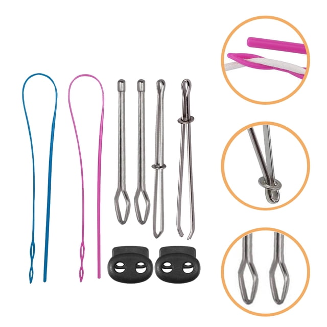 FUEENIRVA 1Jgo Dispositivo Flexible Para Enhebrar Cuerdas Con Material Plástico Y Acero Para