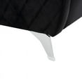 thumbnail image 2 of Sofia Black Velvet Elegant Modern Chic Loveseat Couch, 2 of 5
