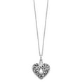 thumbnail image 2 of 925 Sterling Silver Cable Necklace with Pendants Chain Sentimental Expressions Antiqued Grieving Heart Ash Holder 18in. 18 inch, 2 of 7
