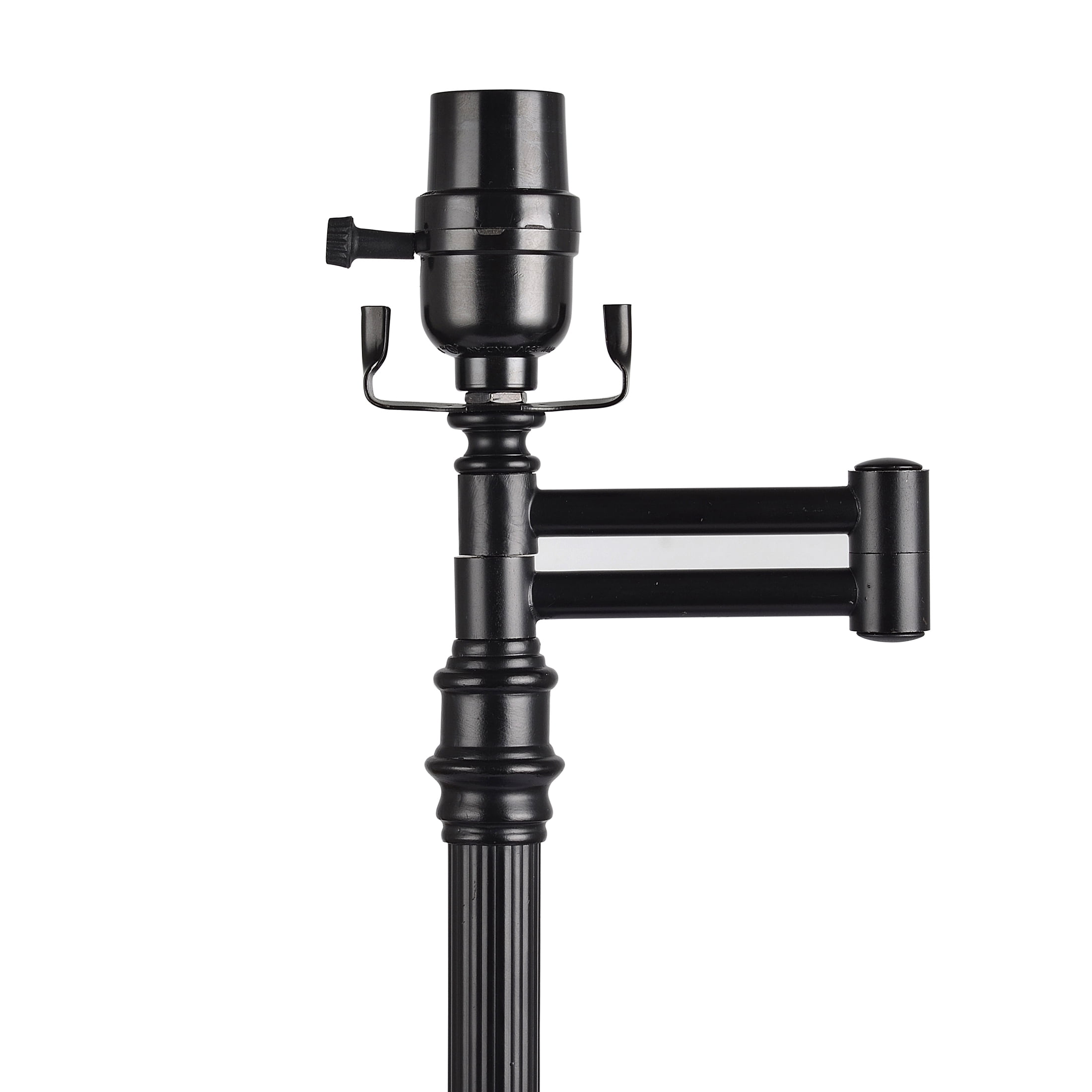 Better Homes & Gardens Black Metal Swing Arm Table Lamp for Office and Dorm