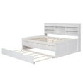 thumbnail image 6 of Full Wood Captain Bed Mattress Foundation with Built-in Bookshelves,Three Storage Drawers and Trundle, Bed Frame Storage Bed w/ Wooden Slats for Boy Girl, Easy Assembly, 6 of 9