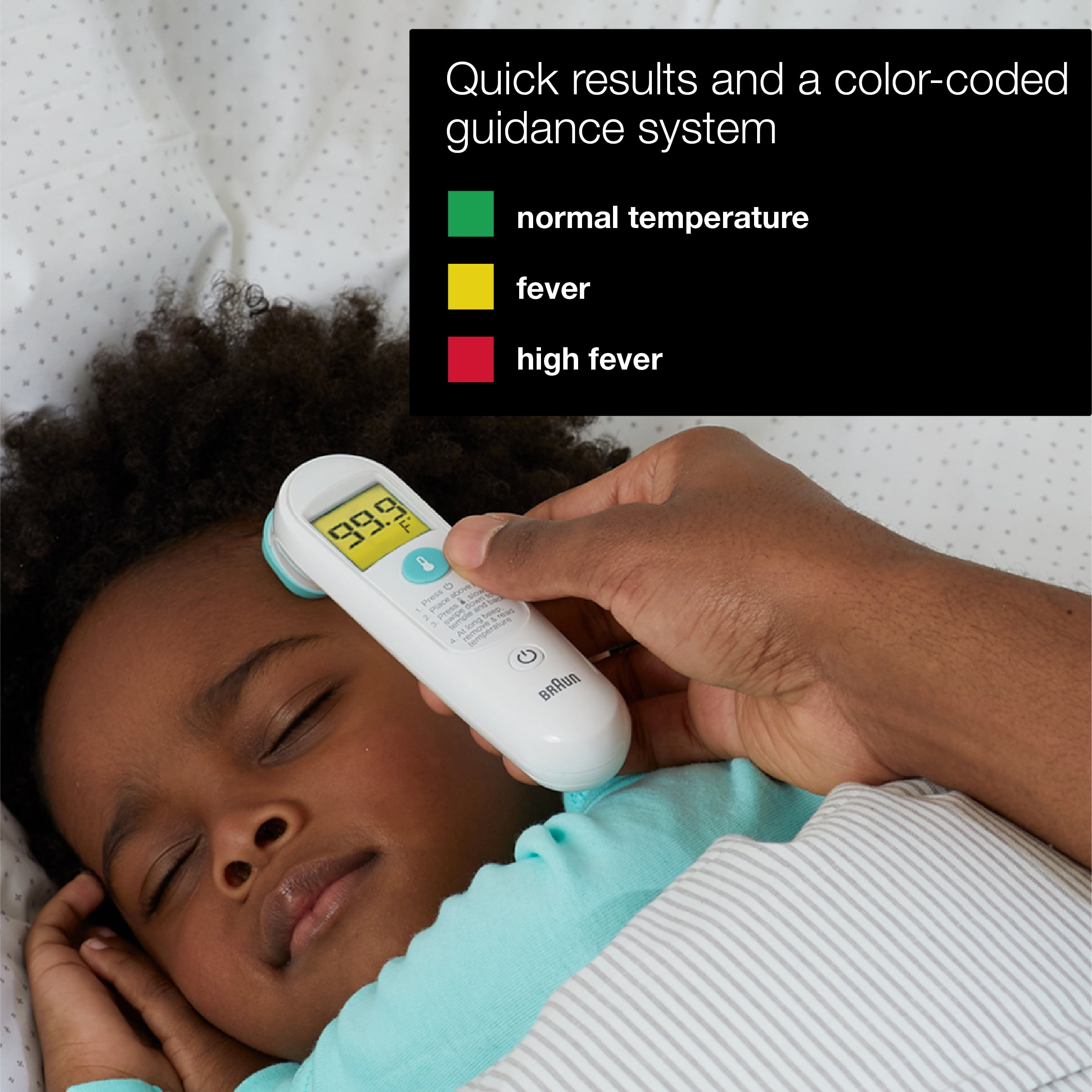 Braun TempleSwipe Forehead Thermometer, FSA & HSA Eligible, White, BST200US