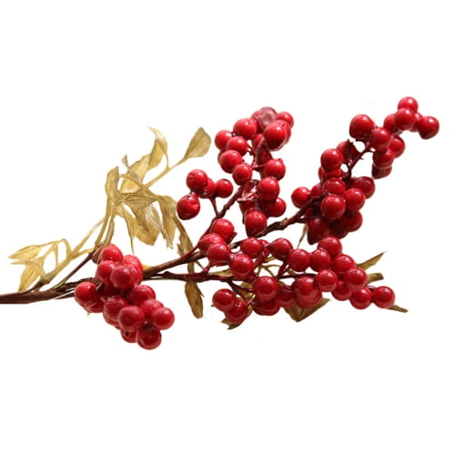 Branch Red Berries Christmas Decor Stock Photo 353403812