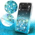 thumbnail image 2 of Compatible for Samsung Galaxy S10e Case, with [Screen Protector] SOGA Diamond Liquid Quicksand Cover Cute Girl Women Phone Case - Clear / Teal, 2 of 5