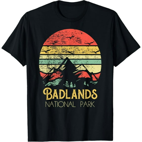Retro Vintage Badlands National Park South Dakota T-Shirt