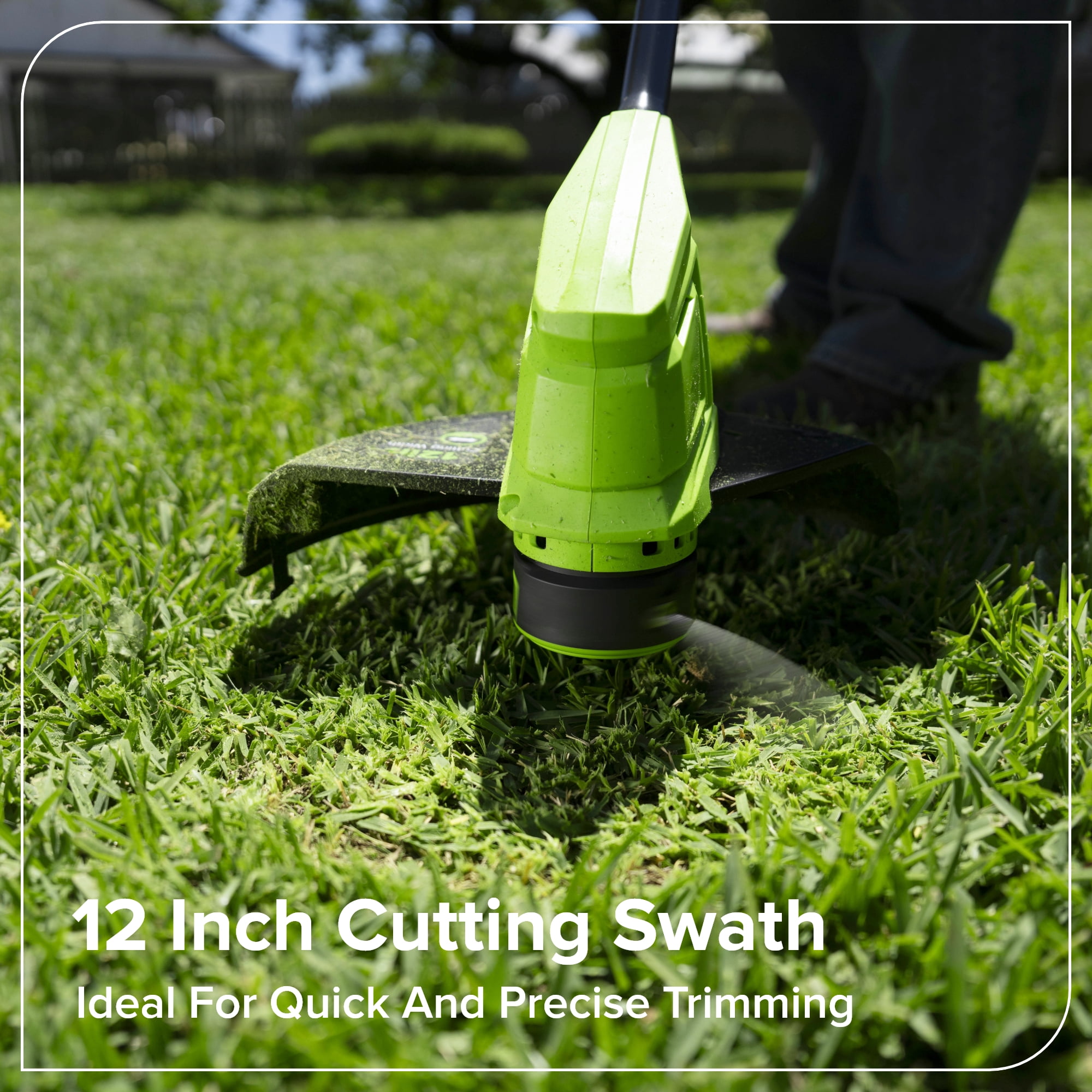Greenworks 24V 12" Brushless String Trimmer and 270 CFM Brushless Leaf Blower Combo, Auto-Feed, 2.0Ah Battery, 30W USB-C Charger, 3-Year Warranty